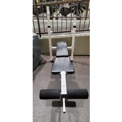 Scheller's - Refurbished Used Flat to Incline Bench w/ Bar Stand and Leg Extensions/ Curls