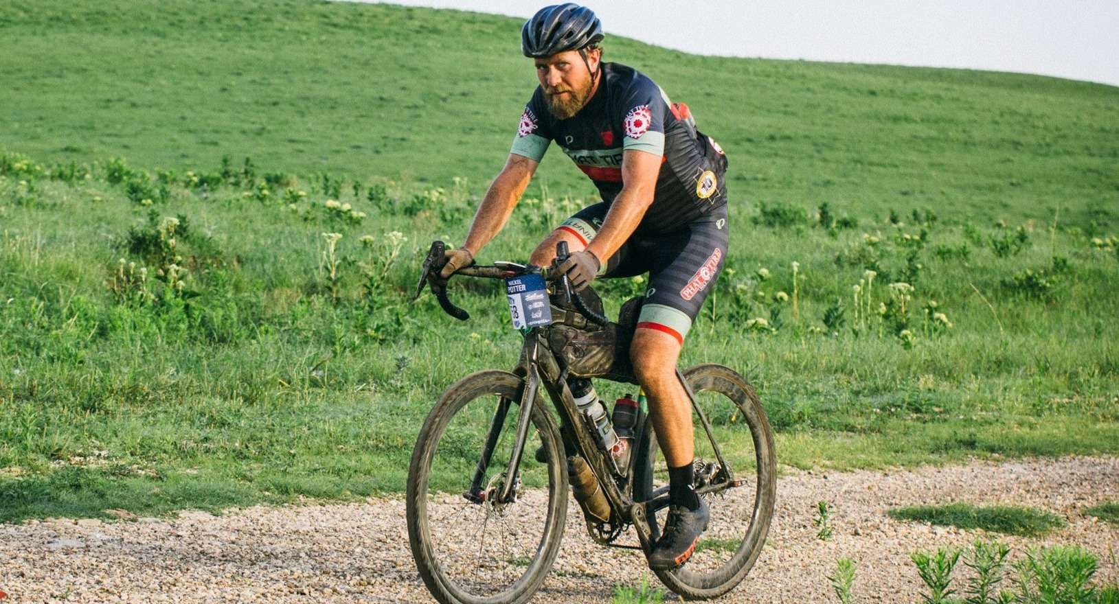 Nickel riding his gravel bike