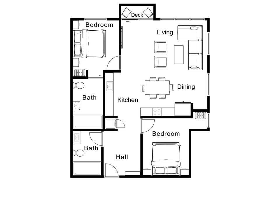 layout map for 2 bedroom loft