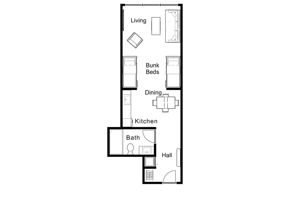 bunk bed layout