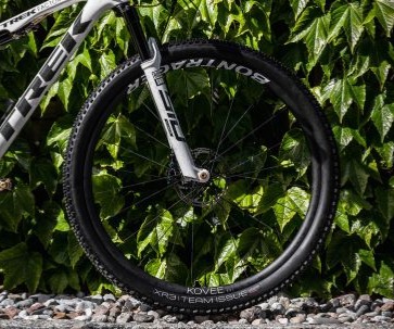 Trek mountain bike, front wheel