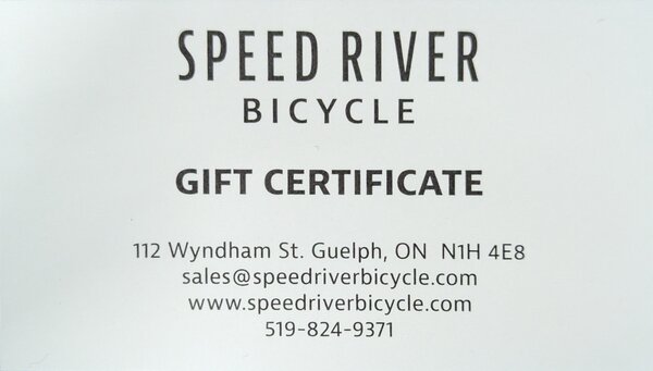 Speed River Bicycle Gift Card