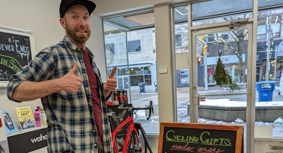 Kris Plummer, artist and cyclist and all around great human in Guelph, Ontario
