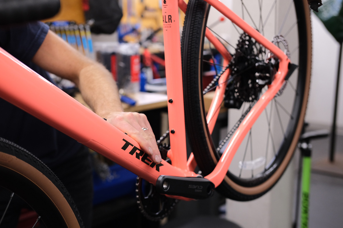 Beautiful Trek Checkpoint in the workstand