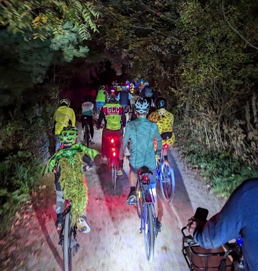 Members of Guelph Coalition for Active Transportation promoting cycling and walking in Guelph