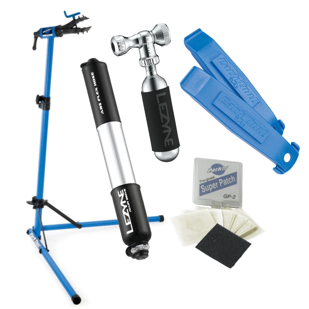 bunch of cycling tools