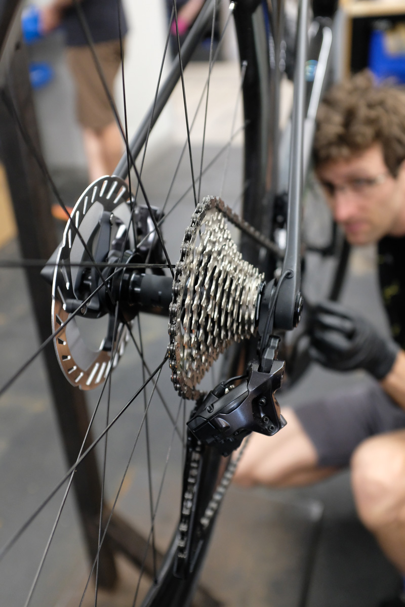 Lead mechanic Jonathan working on a repair at SRB in Guelph