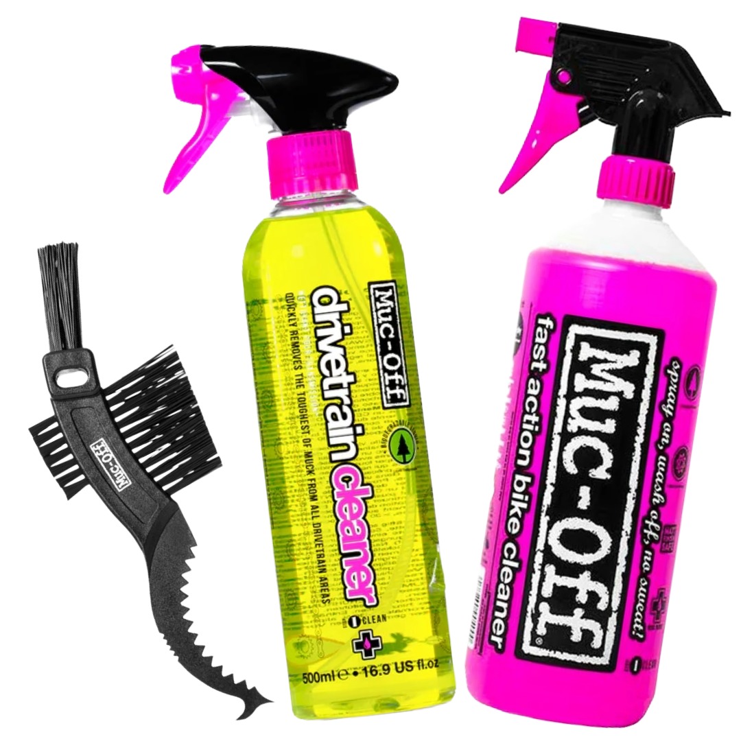 Muc-off bike cleaning supplies