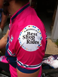 Americas Best Shop Rides on Gus' Gals jersey