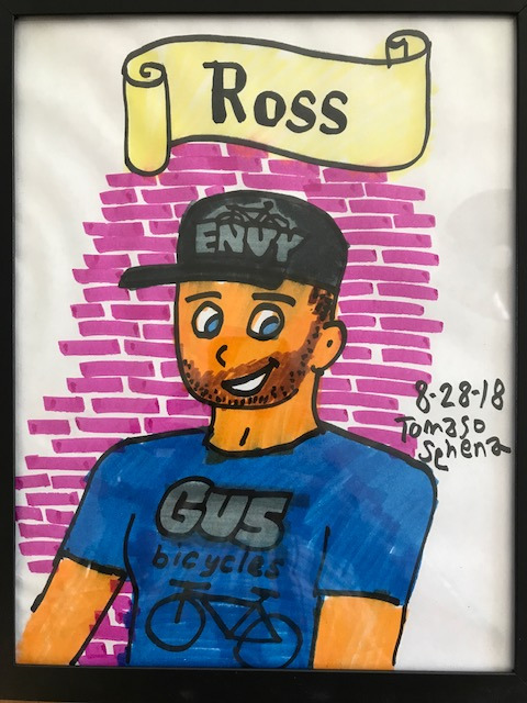 Ross Lavoie as drawn by local artist Tomaso Sphena