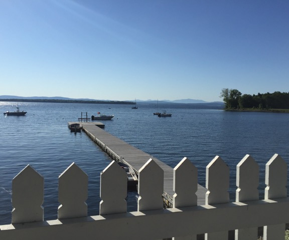 Looking at Lake Champlain from Hero Island