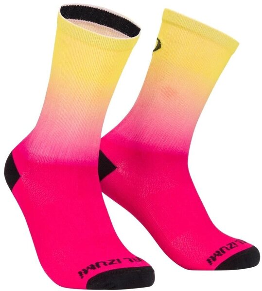 Pearl Izumi Transfer LTD 7" Sock Color: Screaming Yellow Gradient
