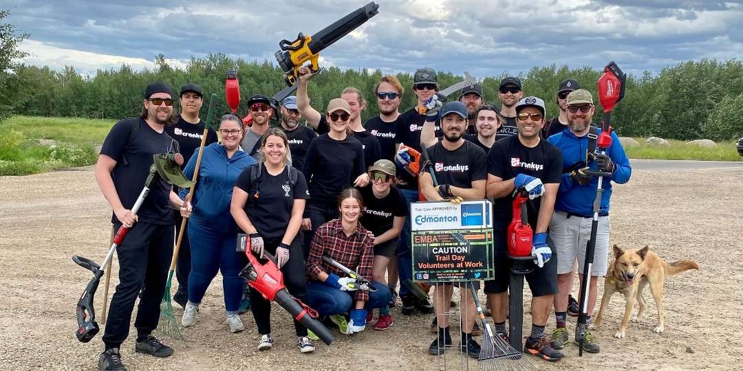 The Cranky's Bike Shop team volunteers to keep the trails in Edmonton and St. Albert running smoothly.