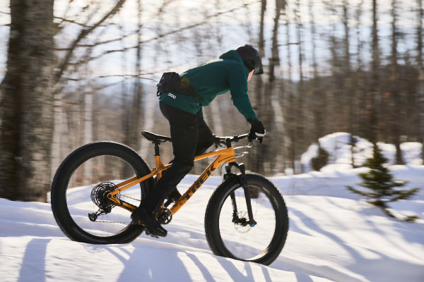Fat bikes are designed to ride over snow, sand, and anywhere else that normal bikes can't ride easily.