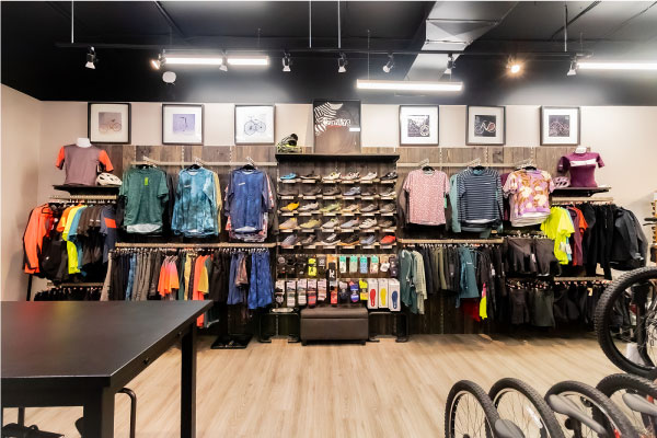 Our Riverbend bike shop also features tons of great cycling clothing and accessories