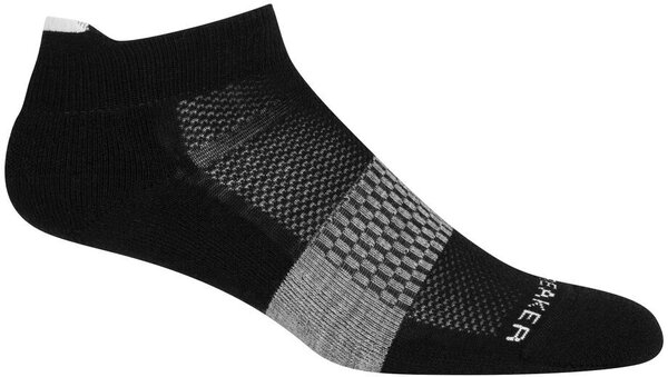 Icebreaker Multisport Light Cushion Micro Socks - Women's Color: Black / Snow / Metro Heather