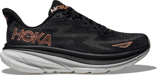 Hoka Clifton 9 (Available in Wide Width) - Women's Color: Black/Rose Gold