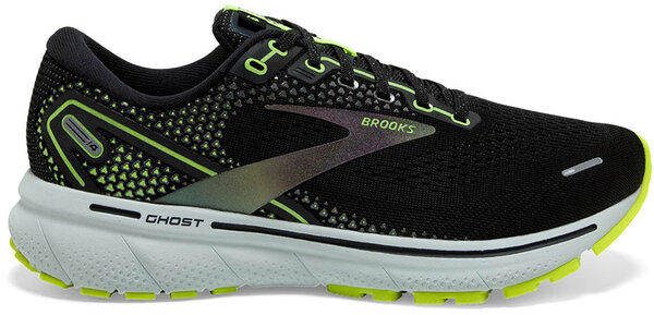 Brooks Ghost 14 (Available in Wide Width) - Women's Color: Black/Nightlife/Spa Blue