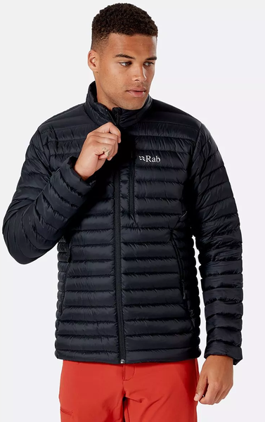 rab black down jacket