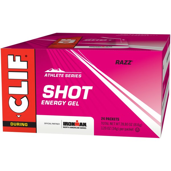 Clif Shot Energy Gel - Razz - Box of 24 (34g each)