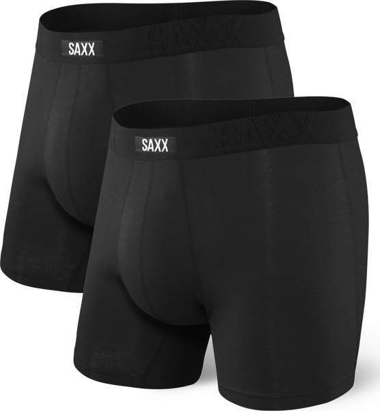 Saxx Ultra Soft Boxer Brief w/Fly 2 Pack - Men's Color: Black