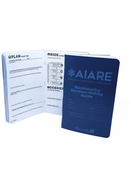 Backcountry Access AIARE Backcountry Decision-Making Guide Field Book 