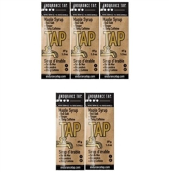 Endurance Tap Salted Maple Energy Gel Caffeinated Box of 24 Bushtukah