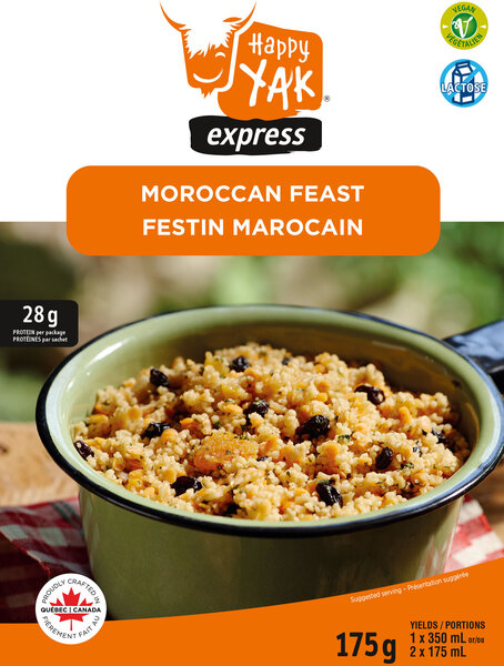 Happy Yak Moroccan Feast (Vegan, lactose free)