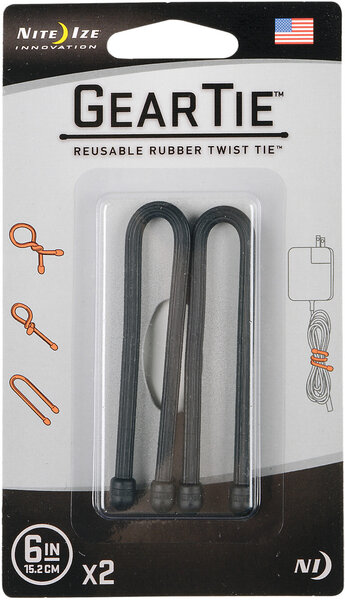 Nite Ize Gear Tie Reusable Twist Tie 6" - 2 Pack