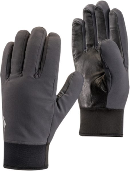 Black Diamond Midweight Softshell Gloves - Men's Color: Smoke