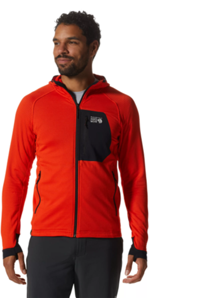 Mountain Hardwear Polartec Power Grid Full Zip Hoody - Men's Color: State Orange