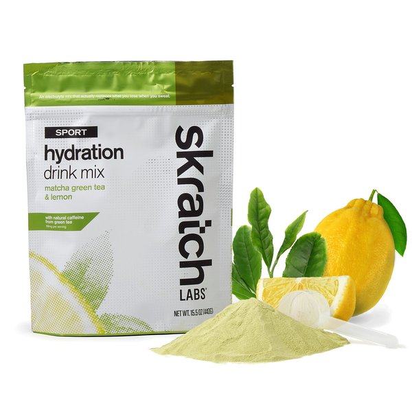 Skratch Labs Sport Hydration Drink Mix - Matcha Green Tea & Lemon - 440g/1lb Flavor: Matcha Green Tea and Lemons