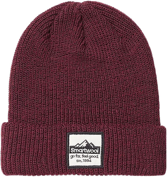 Smartwool Patch Beanie - Unisex Color: Black Cherry Heather