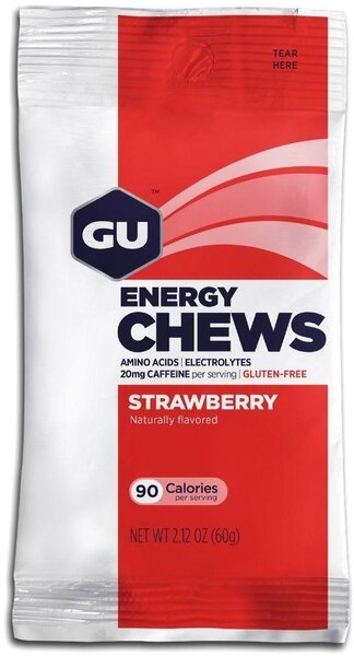 GU Strawberry Chews - 2 Serving Pack - Box/12 