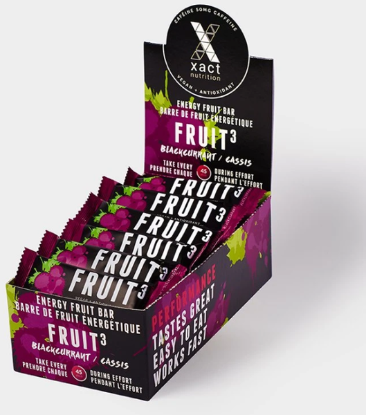 Xact Nutrition FRUIT3 Energy Fruit Bar - Blackcurrant - Box of 24