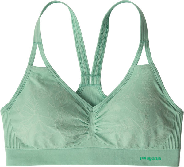Patagonia Barely Bra - Women's Color: Valley Flora Jacquard: Gypsum Green