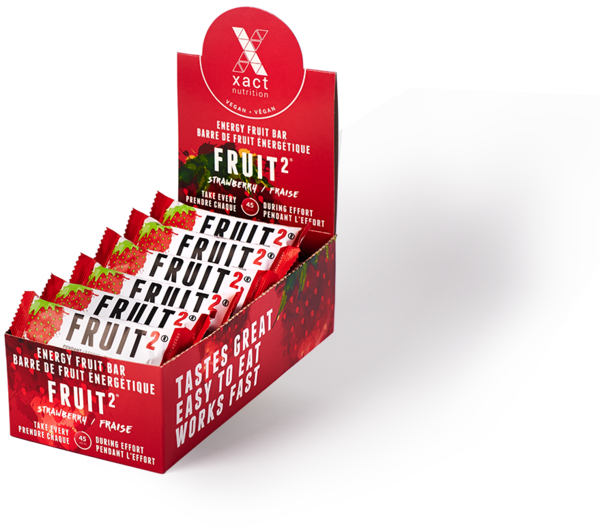 Xact Nutrition FRUIT2 Energy Fruit Bar Strawberry Box of 24 Bushtukah