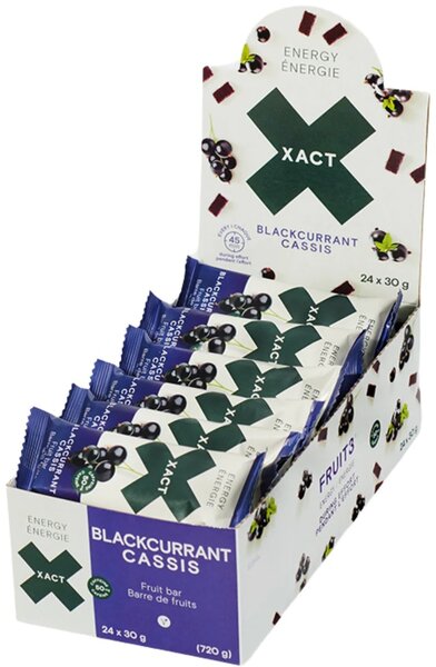 Xact Nutrition Energy Fruit Bar w/ Caffeine - Blackcurrant - Box of 24