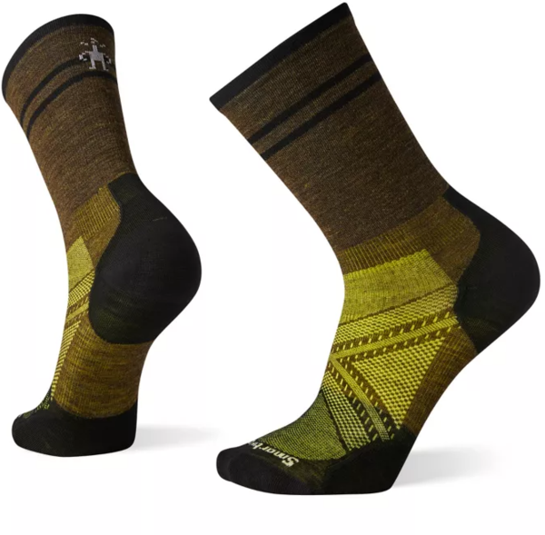 Smartwool Performance Cycle Zero Cushion Pattern Crew Socks - Men's Color: Olive
