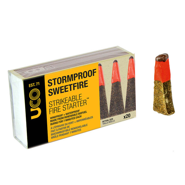 UCO Gear Stormproof Sweetfire Strikable Tinder Matches - 8 Pack 
