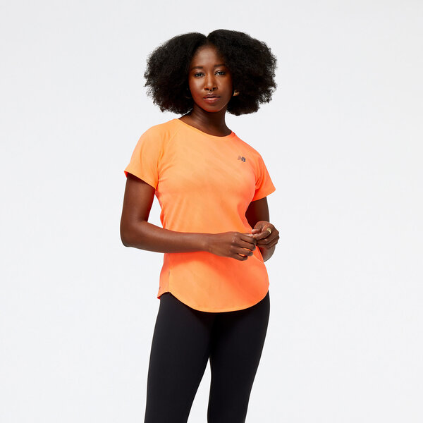 New Balance Q Speed Jacquard Short Sleeve - Women's Color: Neon Dragonfly