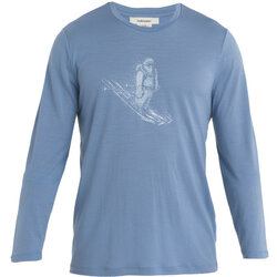 Icebreaker Tech Lite II Skiing Yeti Merino Long Sleeve T-Shirt - Men's