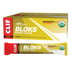 Clif Bloks Energy Chews - Margarita - Box of 18 Packs (6 x 10g chews per pack) 