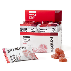 Skratch Labs Sport Energy Chews - Raspberry (50g) - Box of 10 Pouches