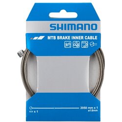 Shimano Shimano Brake Cable, 1.6mm, 2050mm, Stainless Steel, MTB