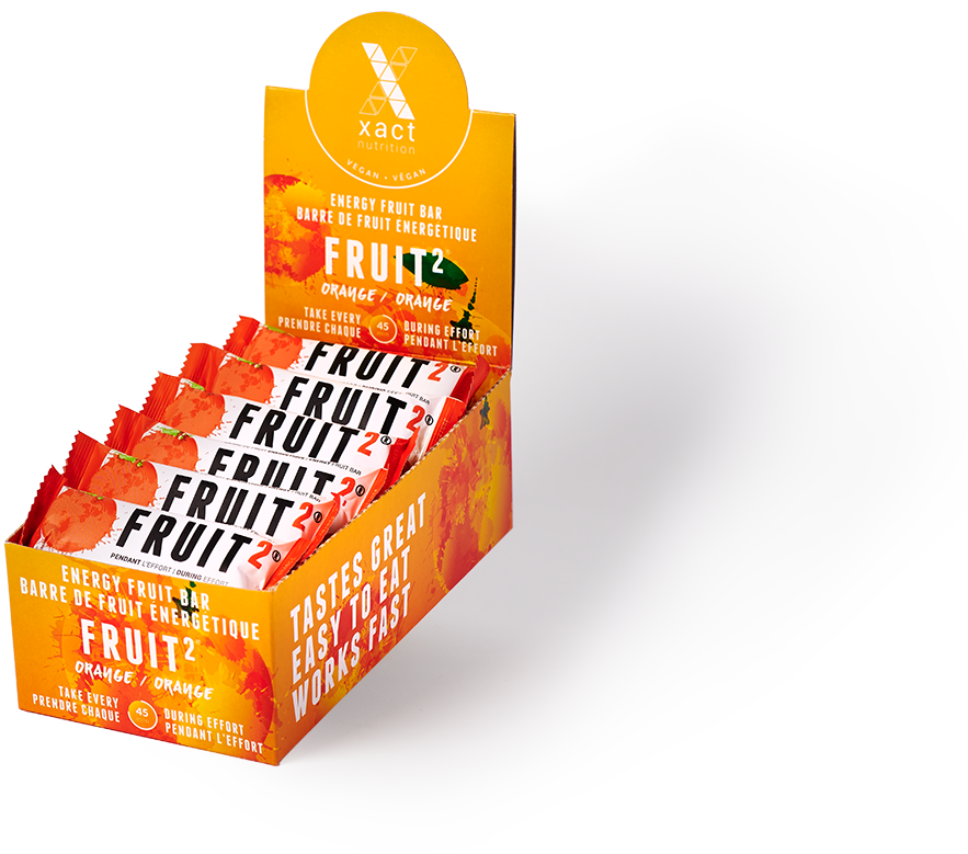 Xact Nutrition FRUIT2 Energy Fruit Bar Orange Box of 24 Bushtukah