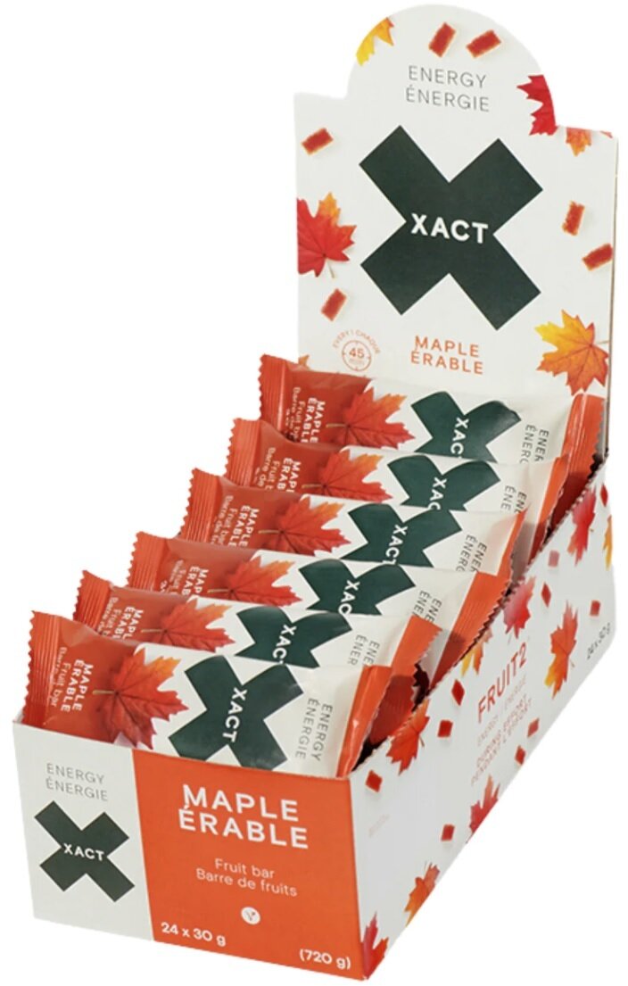 Xact Nutrition Energy Fruit Bar Maple Box of 24 Bushtukah