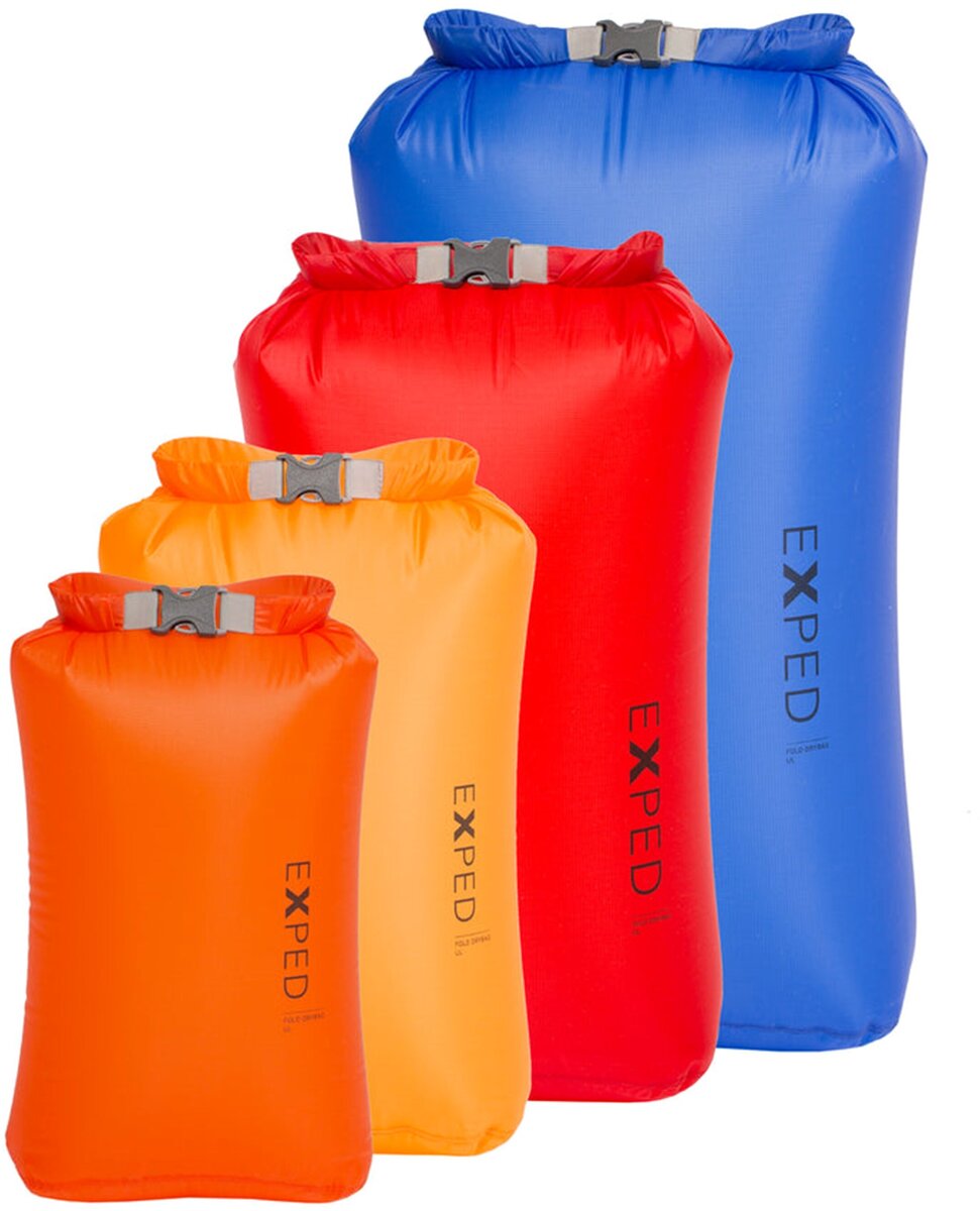 Exped Folding Dry Bag UL Set of 4 XS, SM, MD, LG Bushtukah