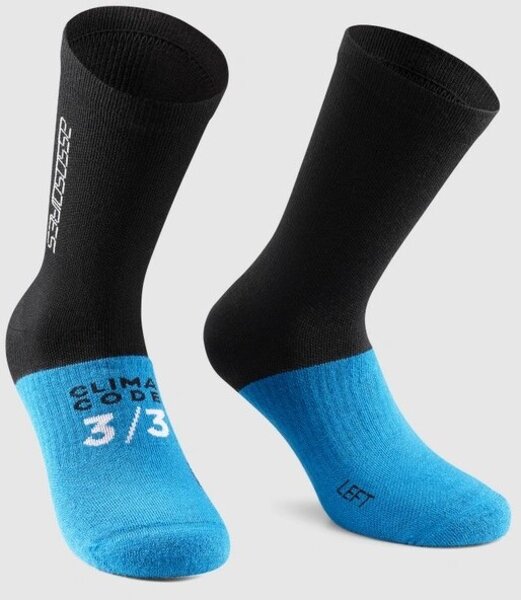 Assos Ultraz Evo Winter Sock Color: Blue/Black