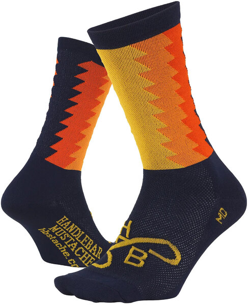 DeFeet Handlebar Mustache Aireator Timber Sock Color: Navy